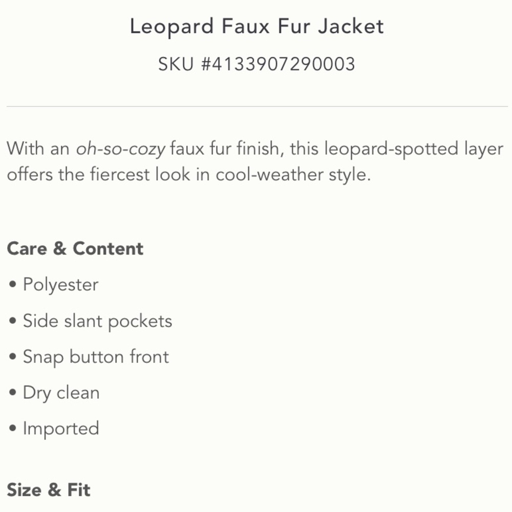 Anthropologie Leopard Faux Fur Jacket - Picture 2 of 8